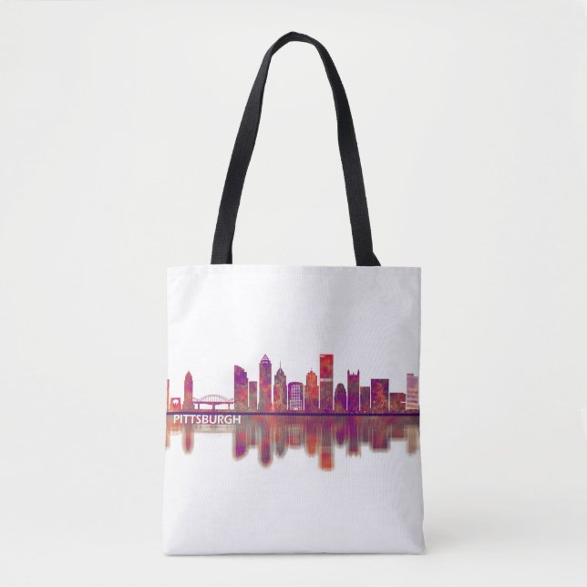Bolsa Tote Pittsburgh Pensilvânia Skyline (Frente)