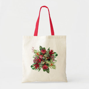 Bolsa Tote Pix Dezines FLORAL WATERCOLOR RED PROTEA