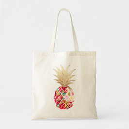 Bolsa Tote PixDezines Aloha Pineapple+Faux Dourado