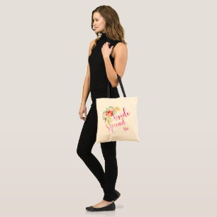 Bolsa Tote PixDezines Floral Watercolor Bride Squad