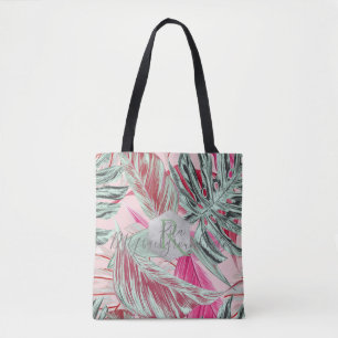 Bolsa Tote PixDezines Greenery, Monstera Tropical