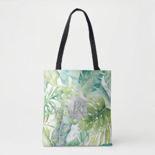 Bolsa Tote PixDezines Greenery, Monstera Tropical