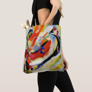 Bolsa Tote PixDezines - Kandinsky 1914 Painel de Parede Abstr