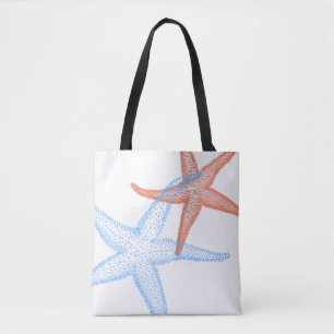 Bolsa Tote PíxDezines Laranja/Azul Frigorífico/fundo DIY