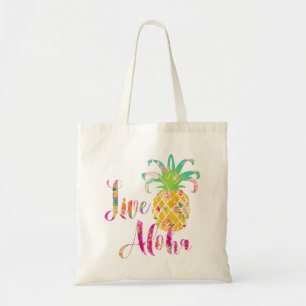 Bolsa Tote PixDezines Live Aloha Abacaxi