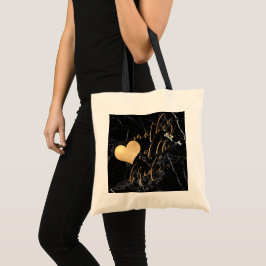 Bolsa Tote PixDezines Mãe de Noiva/Faux Caligrafia Dourada