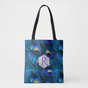 Bolsa Tote PixDezines PSIQUEDÉLICO AZUL PEACOCK