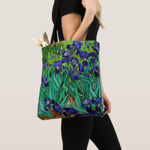 Bolsa Tote PixDezines Van Gogh Purple Irises/Ruas. Remoção