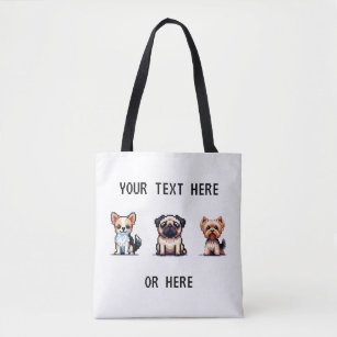 Bolsa Tote Pixel Pup Tot Bag