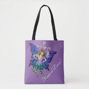 Bolsa Tote Pixie Asas Azul