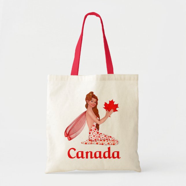 Bolsa Tote Pixie canadense com Folha de Maple (Frente)