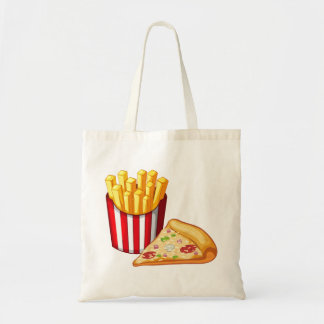 Bolsa Tote Pizza e fritadas dos desenhos animados