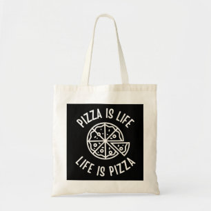 Bolsa Tote Pizza É Vida É Pizza Engraçado
