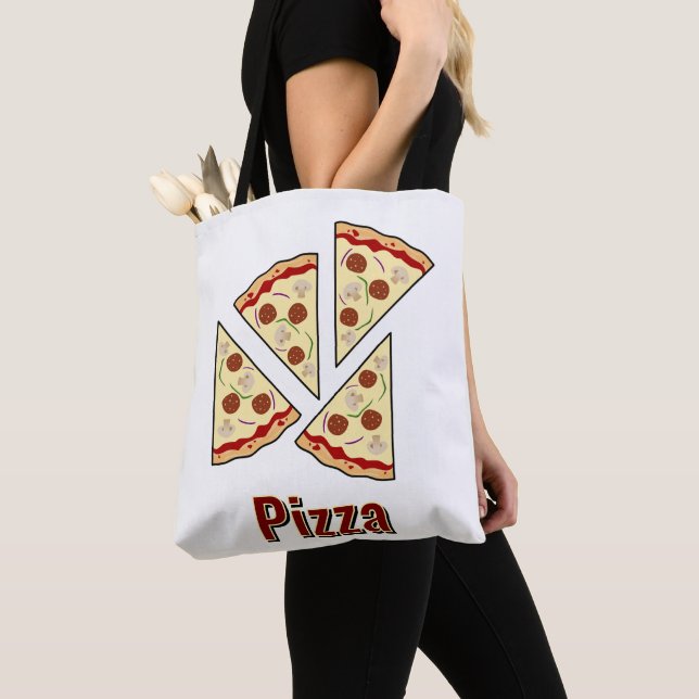 Bolsa Tote Pizza Lover Design (Close Up)