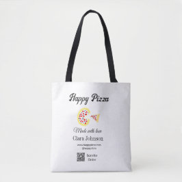 Bolsa Tote Pizza restaurant cafe pizzeria scan QR code order