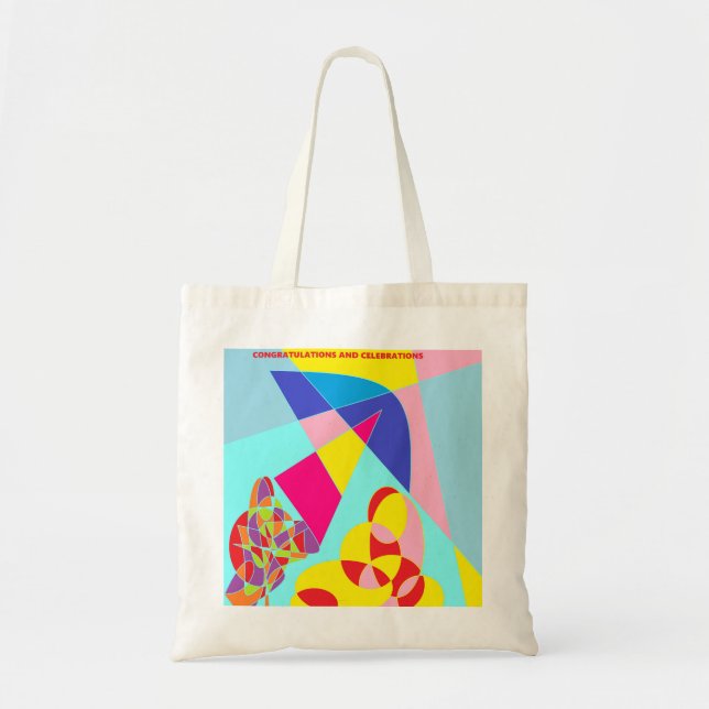 Bolsa Tote Placa ART de parabéns xxl (Frente)