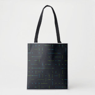 Bolsa Tote Placa de Circuito Tech Padrão Sem Costura
