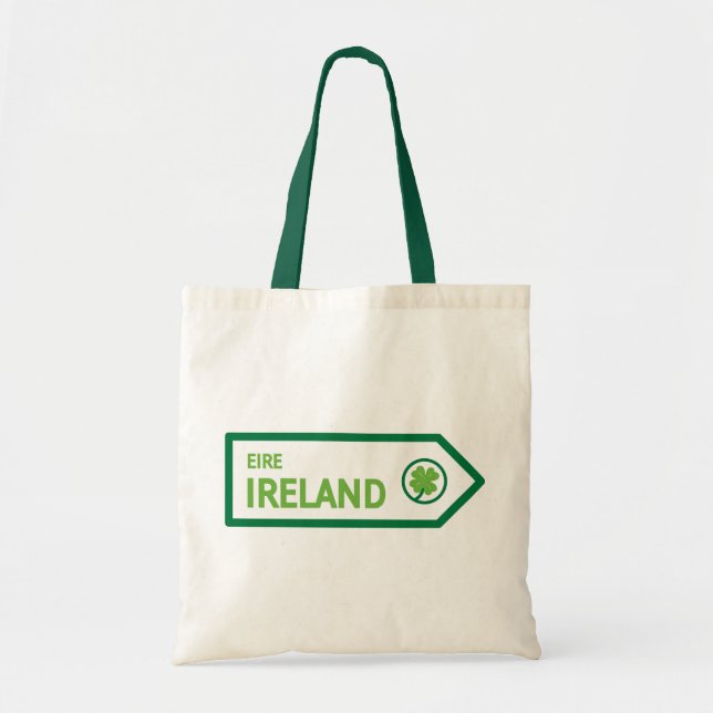 Bolsa Tote Placa de Estrada da Irlanda (Frente)