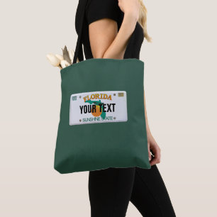 Bolsa Tote Placa de Licença da Flórida (personalizável)