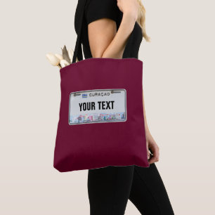 Bolsa Tote Placa de Licença de Curaçao (personalizável)