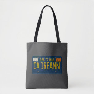 Bolsa Tote Placa de Licença Retro California Dreaming 1969 Pr