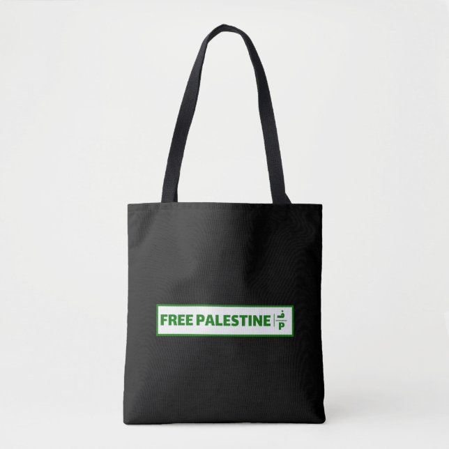 Bolsa Tote Placa de matrícula de carros na Palestina - Liberd (Frente)