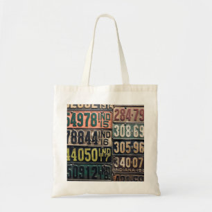 Bolsa Tote Placas de Licença Antigas