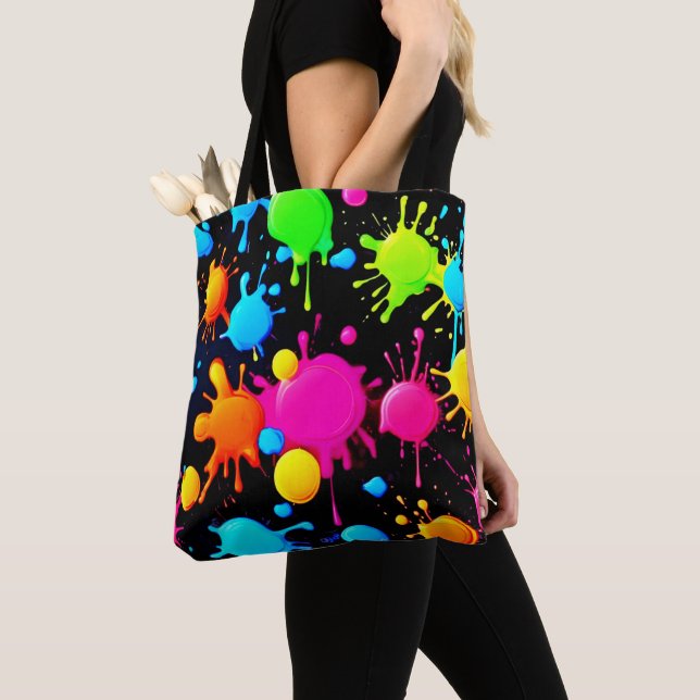 Bolsa Tote Placas de pintura a preto (Close Up)