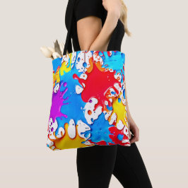 Bolsa Tote Placas vibrantes de cores neonatais