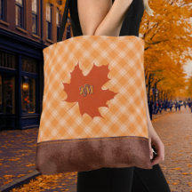 Plaid de Outono na Moda com Folha de Bordo Persona