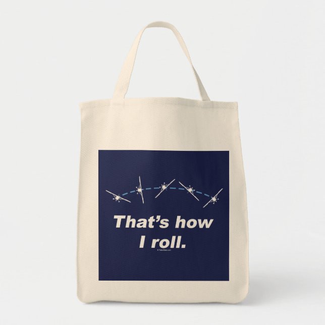 Bolsa Tote Plane como eu rolo (Frente)