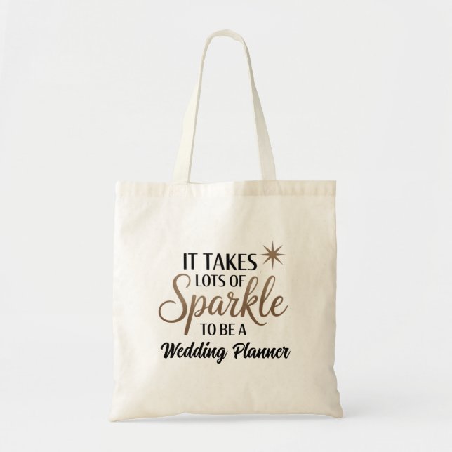 Bolsa Tote Planeador de Casamento Sparkle (Frente)