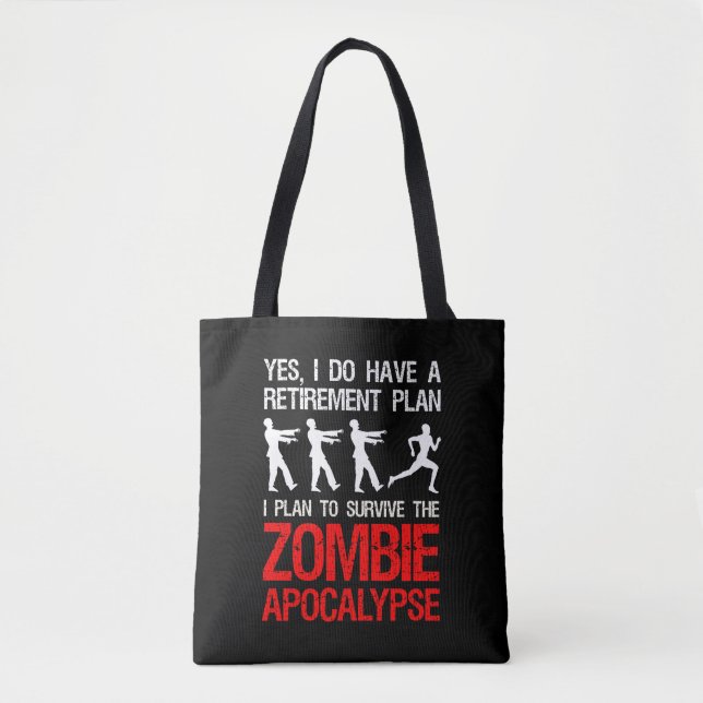Bolsa Tote Planejo Sobreviver Ao Apocalipse Zombie (Frente)