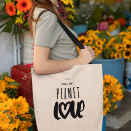 Bolsa Tote Planeta Amor Defensores da Terra Ecológicos