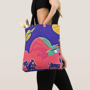 Bolsa Tote Planeta de alienígena - Sci-Fi Retroativo