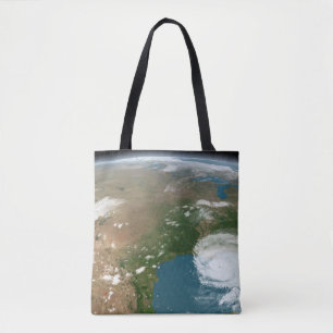 Bolsa Tote Planeta Panorâmico Terra E Os Eua.
