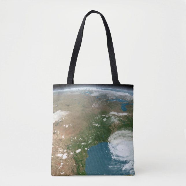 Bolsa Tote Planeta Panorâmico Terra E Os Eua. (Frente)