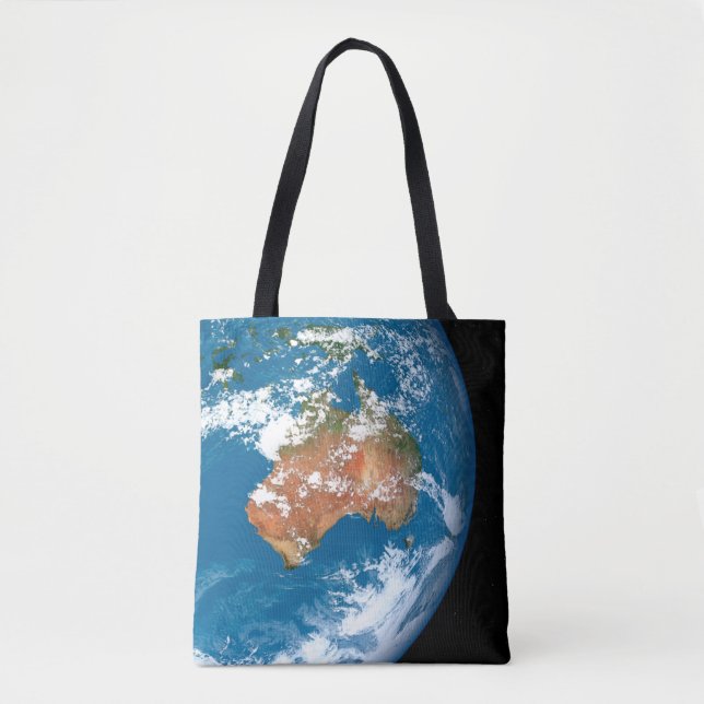 Bolsa Tote Planeta Terra Mostrando Nuvens Sobre A Austrália. (Frente)