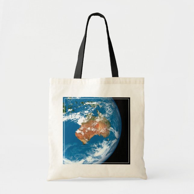 Bolsa Tote Planeta Terra Mostrando Nuvens Sobre A Austrália. (Frente)