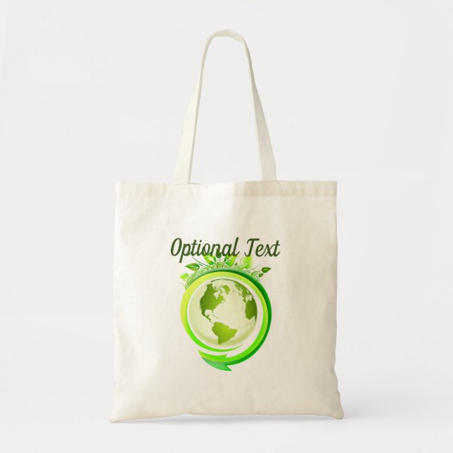Bolsa Tote Planeta Verde do Dia da Terra (Frente)