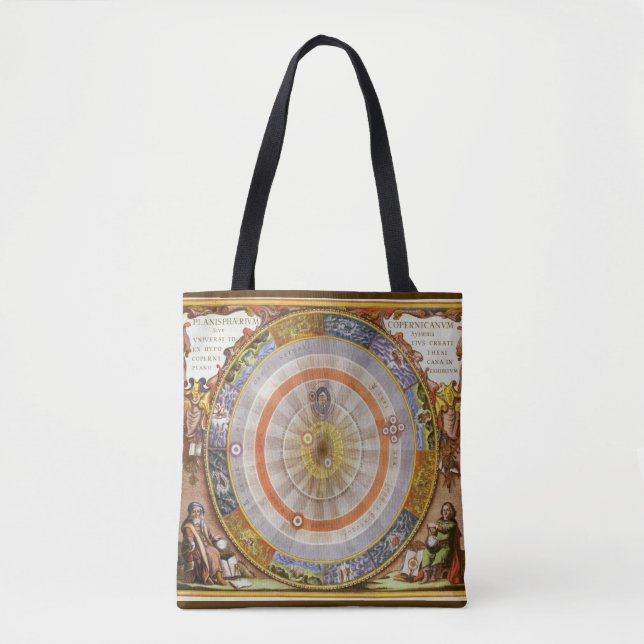 Bolsa Tote Planisfério Celeste Copernicano de Astronomia Anti (Frente)