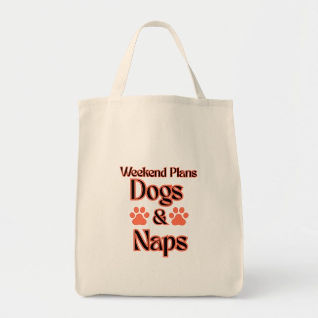 BOLSA TOTE PLANO DE FIM DE SEMANA É CÃES E SONECAS PETS  (Frente)