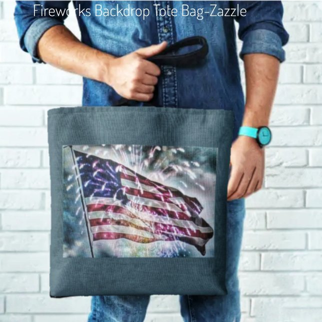 Bolsa Tote Plano de fundo do Fireworks (Criador carregado)