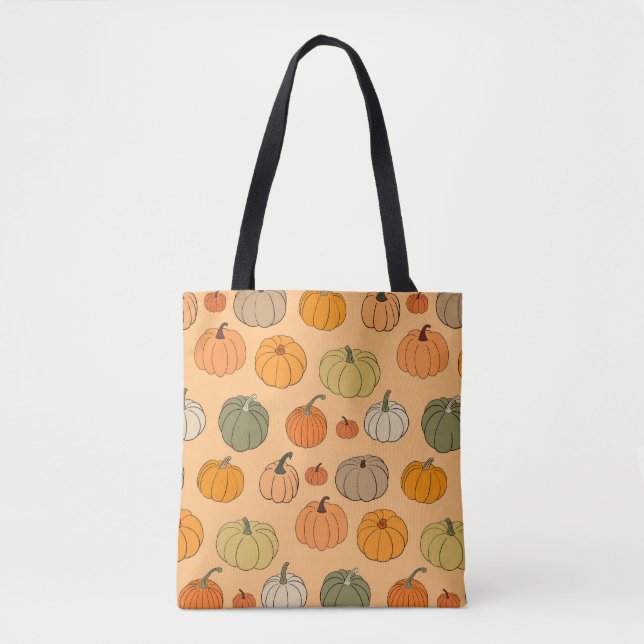 Bolsa Tote Plano de fundo sem descontinuidades do outono bril (Frente)