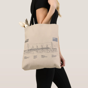 Bolsa Tote Planos de Plano de Entrega Titanal do RMS SD SD