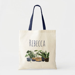 Bolsa Tote Planta de Pote personalizada e cactus 