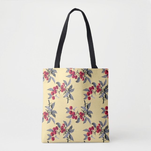 Bolsa Tote Planta De Rowan: Amarelo De Aquarela Sem Costura (Frente)