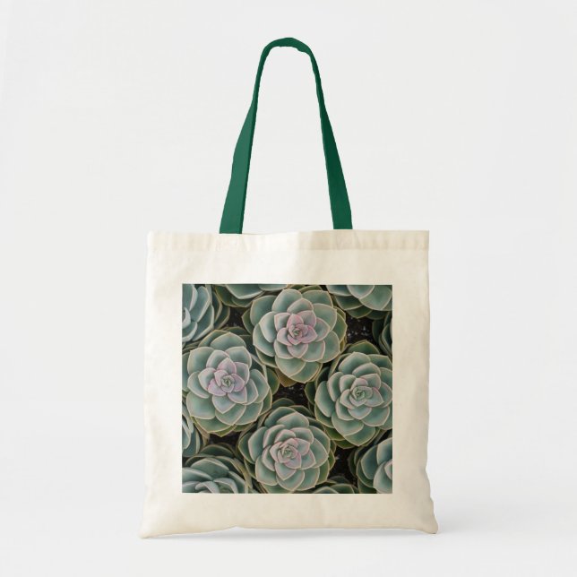 Bolsa Tote Planta de Sucultura da Natureza Verde (Frente)