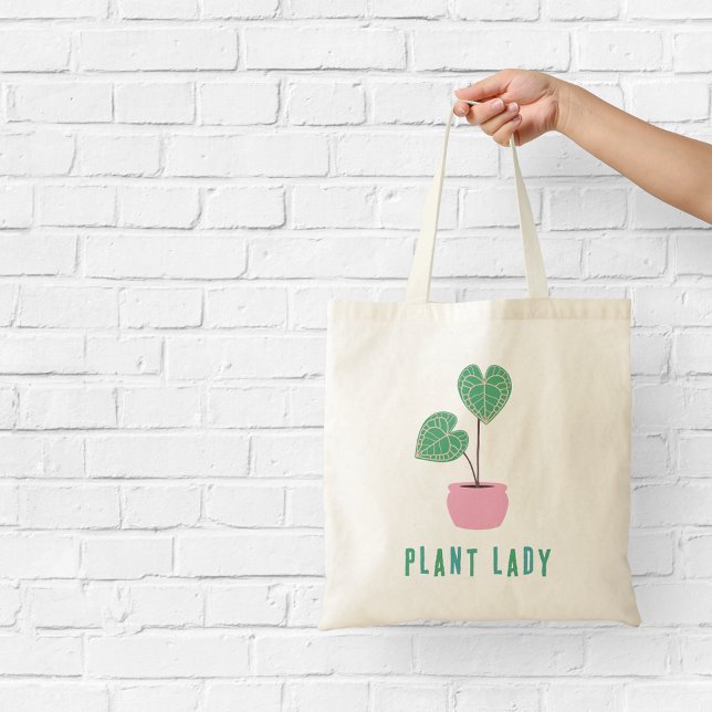 Bolsa Tote Planta Familiar de Lady Leafy, Ilustrada (Criador carregado)