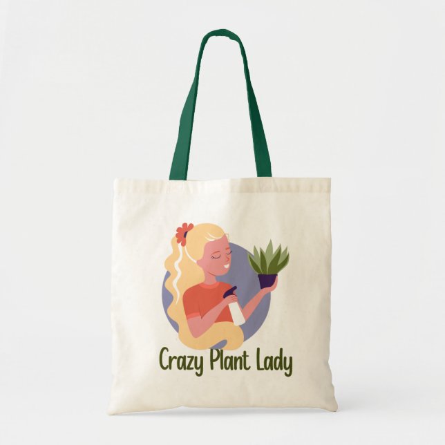 Bolsa Tote Planta Louca Lady Tote Bag (Frente)